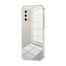 Per vivo iQOO Neo5 / iQOO 7 India Custodia per telefono con foro fine con placcatura trasparente (trasparente)