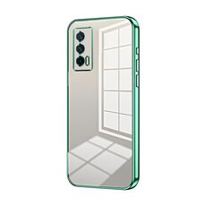 Per vivo iQOO Neo5 / iQOO 7 India Custodia per telefono con foro fine con placcatura trasparente (verde)