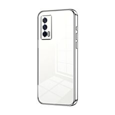 Per vivo iQOO Neo5 / iQOO 7 India Custodia per telefono con foro fine con placcatura trasparente (Argento)