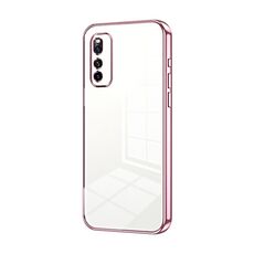 Per vivo iQOO Neo3 5G / Z1 / Neo5 Lite Custodia per telefono con foro sottile con placcatura trasparente (rosa)