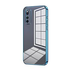 Per vivo iQOO Neo3 5G / Z1 / Neo5 Lite Custodia per telefono con foro sottile con placcatura trasparente (blu)