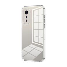 Per vivo iQOO 5 Custodia per telefono con foro sottile con placcatura trasparente (trasparente)