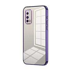 Per vivo iQOO Z1X Custodia per telefono con foro sottile con placcatura trasparente (viola)