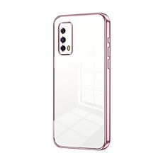 Per vivo iQOO Z1X Custodia per telefono con foro sottile con placcatura trasparente (rosa)