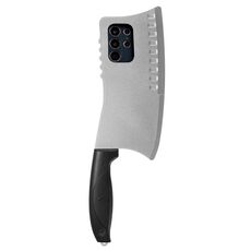 Per Samsung Galaxy S21 Ultra 5G Coltello da cucina simulato TPU + Custodia per PC (Argento)