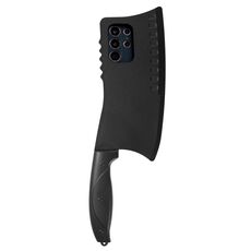 Per Samsung Galaxy S21 Ultra 5G Coltello da cucina simulato TPU + Custodia per PC (Nero)