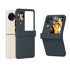 Per OPPO Find N3 Flip 3 in 1 Custodia protettiva per telefono con texture in fibra di carbonio con decalcomania all-inclusive (verde)