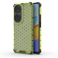 Custodia per telefono a nido d'ape antiurto per Honor X7b (verde)