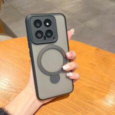 Custodia per telefono antiurto in TPU con supporto Xiaomi 14 (nera)