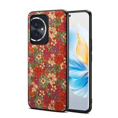 Custodia per telefono in TPU per Honor 100 Four Seasons Flower Language Series (rosso estate)