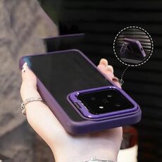 Custodia per telefono PC ibrida in TPU con supporto Xiaomi 14 Pro (viola)