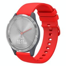 Per Garmin Vivomove 3S 18mm Cinturino in silicone morbido a tinta unita (rosso)