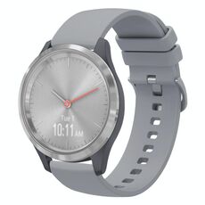 Per Garmin Vivomove 3S 18mm Cinturino in silicone morbido a tinta unita (grigio)