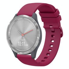 Per Garmin Vivomove 3S 18mm cinturino in silicone morbido a tinta unita (bordeaux)