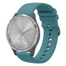 Per Garmin Vivomove 3S 18mm Cinturino in silicone morbido a tinta unita (verde pino)