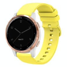 Per Garmin Vivoactive 4S 18mm Cinturino in silicone morbido a tinta unita (giallo)