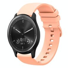 Per Garmin Vivomove Sport 20mm Cinturino in silicone morbido a tinta unita (rosa)
