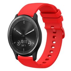 Per Garmin Vivomove Sport 20mm Cinturino in silicone morbido a tinta unita (rosso)