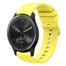 Per Garmin Vivomove Sport 20mm Cinturino in silicone morbido a tinta unita (giallo)