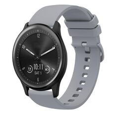 Per Garmin Vivomove Sport 20mm Cinturino in silicone morbido a tinta unita (grigio)