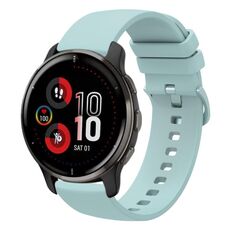 Per Garmin Venu 2 Plus 20mm Cinturino in silicone morbido a tinta unita (verde zaffiro)