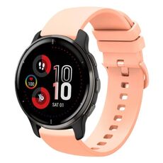 Per Garmin Venu 2 Plus 20mm Cinturino in silicone morbido a tinta unita (rosa)