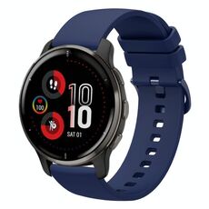 Per Garmin Venu 2 Plus 20mm Cinturino in silicone morbido a tinta unita (blu navy)