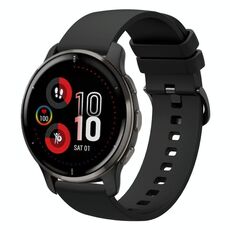 Per Garmin Venu 2 Plus 20mm Cinturino in silicone morbido a tinta unita (nero)