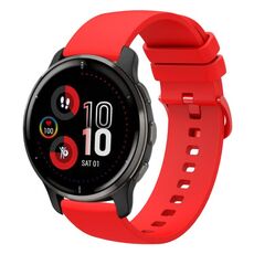 Per Garmin Venu 2 Plus 20mm Cinturino in silicone morbido a tinta unita (rosso)