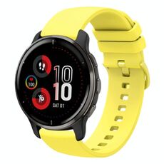 Per Garmin Venu 2 Plus 20mm Cinturino in silicone morbido a tinta unita (giallo)