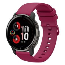 Cinturino in silicone morbido per Garmin Venu 2 Plus 20 mm (bordeaux)