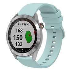 Per Garmin Approach S40 20mm Cinturino in silicone morbido a tinta unita (verde zaffiro)