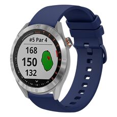 Per Garmin Approach S40 20mm Cinturino in silicone morbido a tinta unita (blu navy)