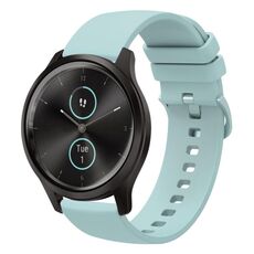 Per Garmin VivoMove Style 20mm Cinturino in silicone morbido a tinta unita (verde zaffiro)