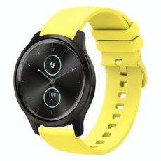 Per Garmin VivoMove Style 20mm Cinturino in silicone morbido a tinta unita (giallo)