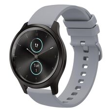 Per Garmin VivoMove Style 20mm Cinturino in silicone morbido a tinta unita (grigio)