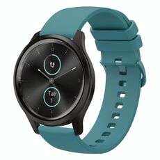 Per Garmin VivoMove Style 20mm Cinturino in silicone morbido a tinta unita (verde pino)