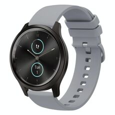 Per Garmin Garminmove Style 20mm Cinturino in silicone morbido a tinta unita (grigio)