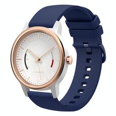 Per Garmin Vivomove 20mm cinturino in silicone morbido a tinta unita (blu navy)