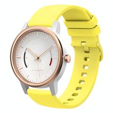 Per Garmin Vivomove 20mm cinturino in silicone morbido a tinta unita (giallo)