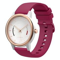 Per Garmin Vivomove 20mm cinturino in silicone morbido a tinta unita (bordeaux)
