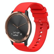 Per Garmin Vivomove HR Sport 20mm Cinturino in silicone morbido a tinta unita (rosso)