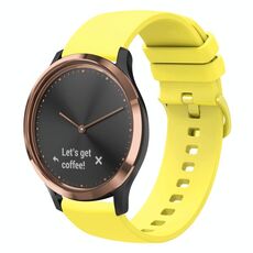 Per Garmin Vivomove HR Sport 20mm Cinturino in silicone morbido a tinta unita (giallo)