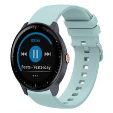 Per Garmin Vivoactive3 Music 20mm Cinturino in silicone morbido a tinta unita (verde zaffiro)