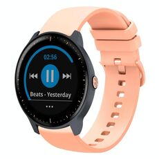 Per Garmin Vivoactive3 Music 20mm Cinturino in silicone morbido a tinta unita (rosa)
