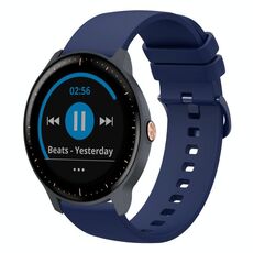 Per Garmin Vivoactive3 Music 20mm Cinturino in silicone morbido a tinta unita (blu navy)