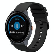 Per Garmin Vivoactive3 Music 20mm Cinturino in silicone morbido a tinta unita (nero)