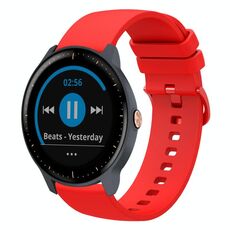 Per Garmin Vivoactive3 Music 20mm Cinturino in silicone morbido a tinta unita (rosso)