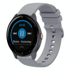Per Garmin Vivoactive3 Music 20mm Cinturino in silicone morbido a tinta unita (grigio)