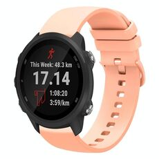 Per Garmin Forerunner 245 20mm cinturino in silicone morbido a tinta unita (rosa)